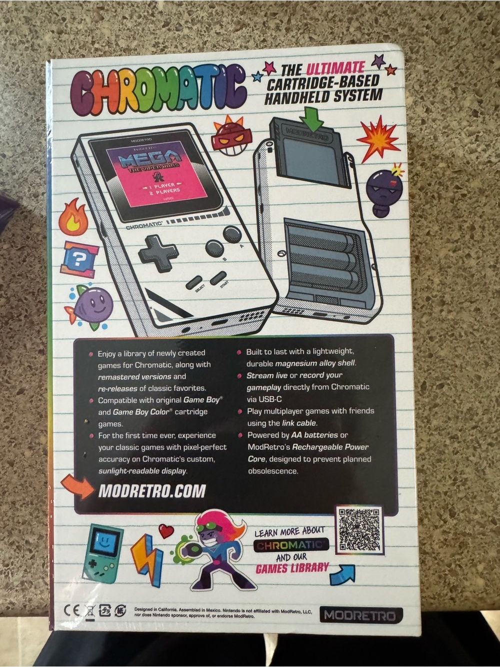 ModRetro Chromatic Handheld Gaming Bundle - Picture 3 of 6